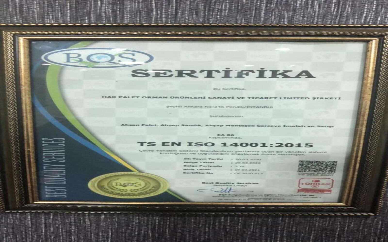 TS EN ISO Sertifika